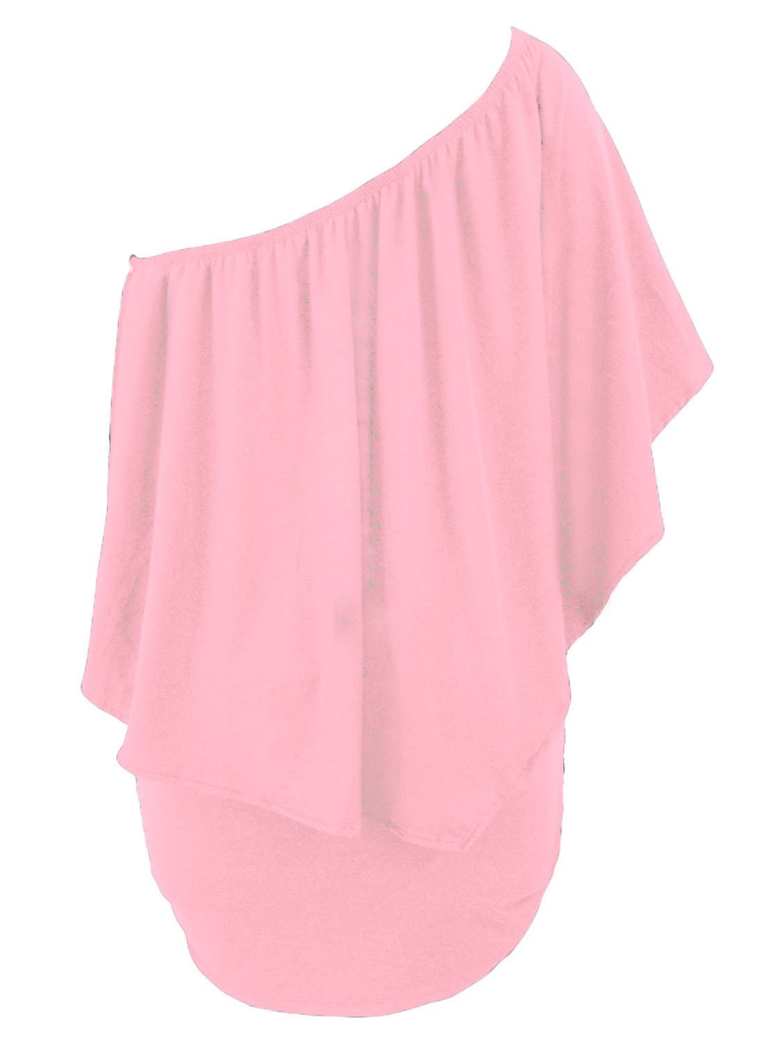 Multiple Dressing Flounced Pink Mini Dress