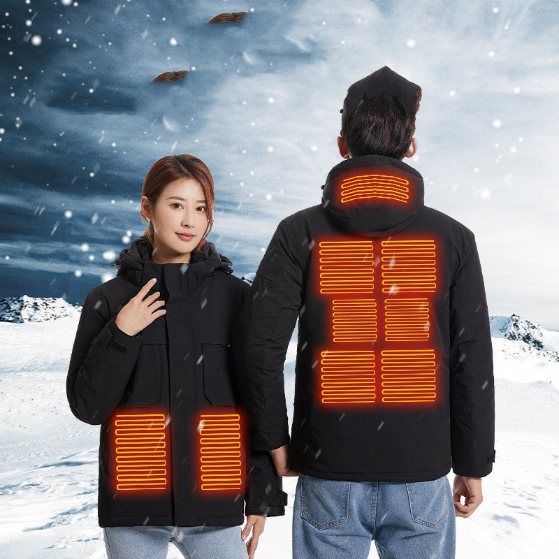 Intelligent Heating Charge Jacket For Men And Women In Winter